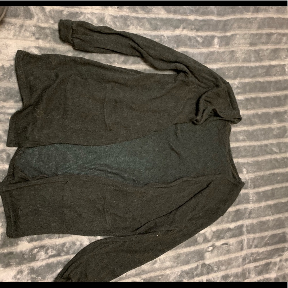 Deep green/black cardigan